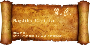 Magdika Cirilla névjegykártya